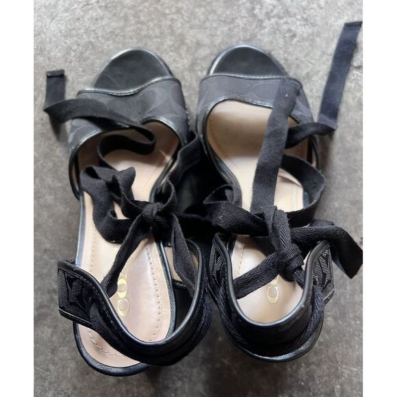 COACH‎ Patrice Espadrille In Signature Jacquard Size 7.5 US Shoes women - Picture 3 of 8